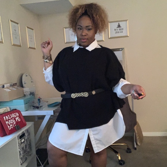 New York & Company Sweaters - Oversized black poncho sweater